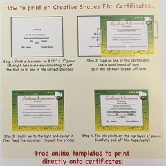 SHAPES ETC. 30pcs Preschool Diploma Recognition Certificates 11inx8.5in Color…