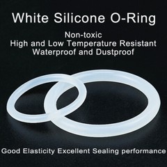 Food Grade O-Ring 5.0 mm Cross Section Clear Silicone Rubber O Rings O.D 17~150m