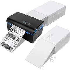 500 Sheets 4″ x 6″ Fanfold Direct Thermal Shipping Labels for Most Printers 4X6