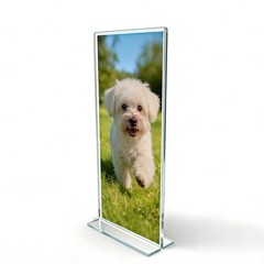 FixtureDisplays® 1PK 4 x 9″ Clear Acrylic Sign Holder for Tabletops,