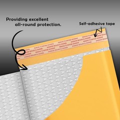 Yens Kraft Bubble Mailers 4×8 inch 500 pack Seal KF#000(4X7 in)-500pcs, Brown