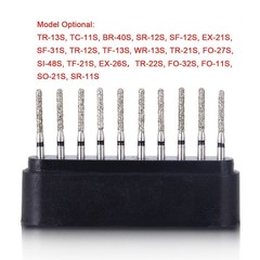 AZDENT Dental Bur Diamond Burs FOOTBALL Multi-Use FINE RED Polishers 10PCS/PACK