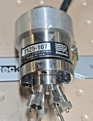 Rheodyne 7125 Sample Injector Valve HPLC | 7125-107 Syringe Loading 6-port