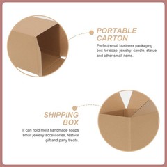 6Pcs Reusable Small Kraft Shipping Boxes for Business Packaging Light Yellow