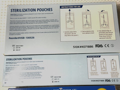 1000 Autoclave Pouches 800 2.75×10 in. 200 5.25×10 in. #611