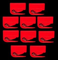 HIT Pack Of 10 Letter Openers: Red, 2.75” X 2.15”