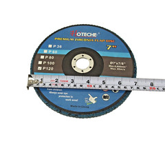 Lot of (5) Premium Zirconia Flap Disc Grinding Wheel 7″ x 7/8″ 120 Grit 7103712