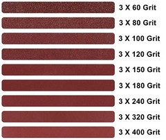27PCS Sanding Belt 1 x 30 in 60 80 100 120 150-400 Grit Sander Belts Sandpaper