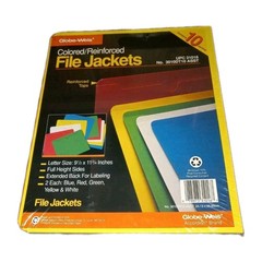 Globe Weis Colored File Folders Letter 9.5″ x 11 3/4″ 10-Pack Vintage 1995 NEW!