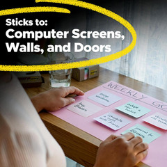 Post-it Super Sticky Notes, 3×3 in, 100% Recycled, Pastel, 5 Pads