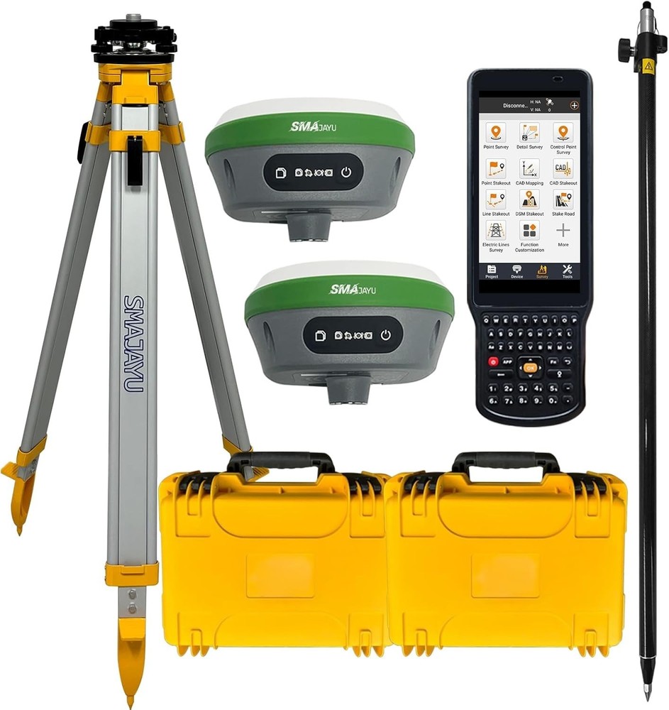 SMA26 NOAA Certficated 10KM GNSS GPS RTK 1cm AccuracyRoverBasePoleTripodTribrach