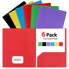 Plastic Folders with Assorted Colors(red, Blue, Yellow, Green, Purple, Black)