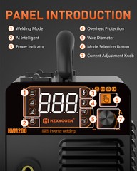 HXZVOGEN 3in1 MIG Welder& TIG Gun, 120A 110V MMA/TIG/Gasless MIG IGBT Inverter