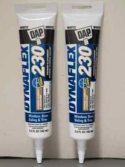 2x DAP Dynaflex 230 Premium Elastomeric Interior/Exterior Sealant – 5.5 oz White