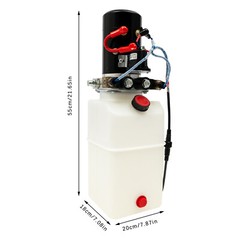 Single Acting Hydraulic Pump – 6QT Capacity, 22MPA, DC 12V Power Unit
