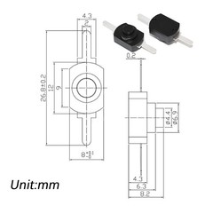 50pcs Self Lock Micro Push Button Switch DC 30V 1A SMD Flashlight Lamp Wall