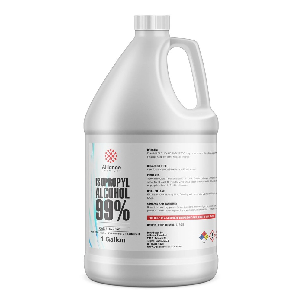 Isopropyl Alcohol 99% – Technical Grade – 1 Gallon