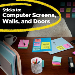 Post-It Super Sticky Notes, 4-Inch X 6-Inch, Supernova Neons Collection, Lined,