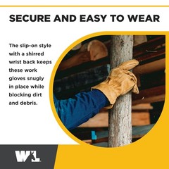 Wells Lamont Leather Work Gloves For Men Cowhide Reinforced For Construction