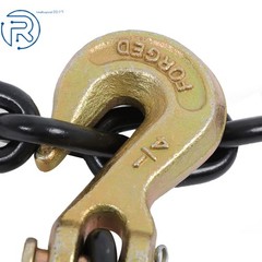 1/4 Inch × 14 Ft G80 Transport Binder Chain | Tow Chain with Clevis Grab Hooks