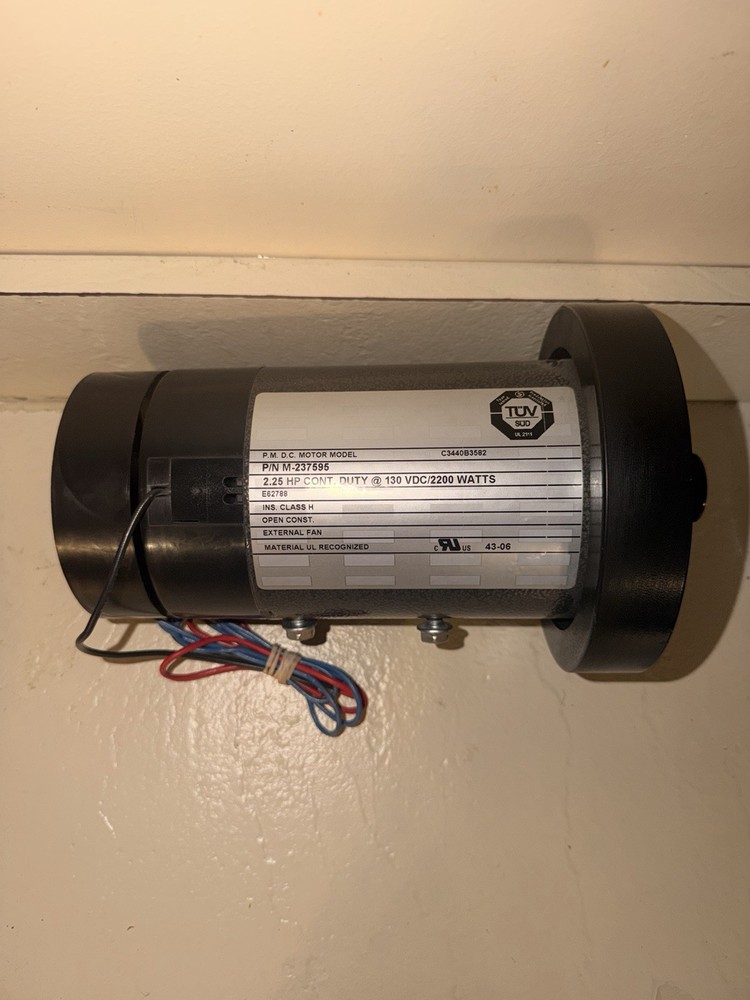 TUV SUD DC Motor C3440B3582 M-237595 130VDC 2.25HP Open Class H