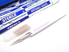 10 Disposable Scalpel #11 Sterile Plastic Handle