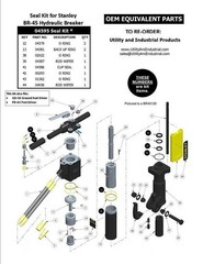 Stanley BR45 Seal Kit for Hydraulic Jack Hammer 04595