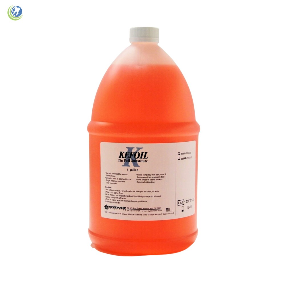 Dental Laboratory Acrylic and Flexibles Separator Foil 1 Gallon Alcohol-Free