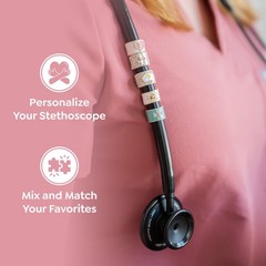 Custom Stethoscope Charms – Bling Monogram Charm – Gifts for Nurses, Doctors,…
