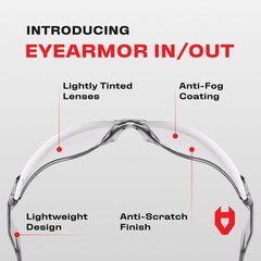 NoCry Lightweight Tinted Safety Glasses with UV 400 One Size,