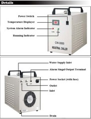 110V CW-3000DF Industrial Water Chiller for 0.8KW / 1.5KW CNC Spindle Cooling