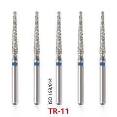 50 Pcs/Pack Dental High Speed Friction Grip Round Ball End Taper FG Diamond Burs