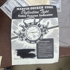 Martin Decker Industrial Division Standard Model Tension Indicator UA-1
