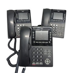 NEC DT900 ITK-8LCX-1 VoIP System Phones Lot Of 3 Black Thailand Wall Mountable