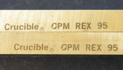Crucible OPM REX95 Square 3/8″ x 3/8″ x 3″ Lathe Tool HSS Bit Blanks, 2 Pieces