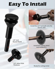2 Pack Die Grinder Cut off Wheel Arbor, Mounting Mandrel 3/8″ & 1/4″ Arbor for D
