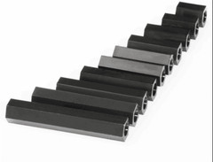 Black Plastic Nylon M2 M3 M4 Hex Column Standoff Spacer Screw 25/100pc
