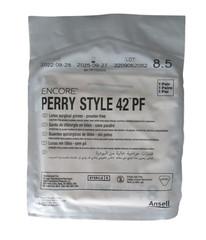 28 – Encore Perry Style 42PF Latex Powder-Free Surgical Gloves Sz 8.5 X-Comfort