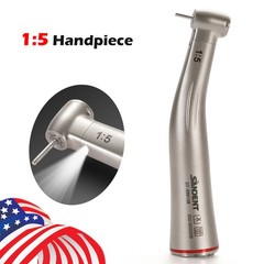 SANDENT 1:5 Increasing Fiber Optic LED Electric Contra Angle Handpiece Turbine