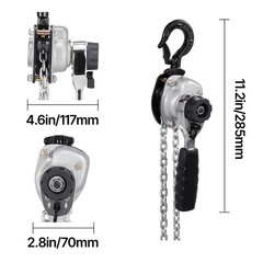 Uimoso Manual Lever Chain Hoist 1/2T 1100lbs 5ft Lift Alloy Steel Lifting Tasks