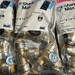 24 Sharkbite Max Push T Connect 1/2” x 1/2” x 1/2” Tee New 5233325 (338)