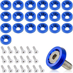 20PC M6 Fender Washer Bolt Kit Aluminum Alloy Anodized Car Engine Bay Dress Up