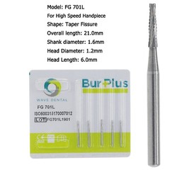 Wave Dental Carbide Burs FG 169L 699 699L 702L High Speed Friction Grip Midwest