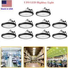 10 Pack 100W UFO LED High Bay Light Shop Industrial Commercial Factory Warehouse