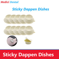 Dental Sticky Dappen Dishes, Convenient peel-and-stick dappen dishes, White, USA