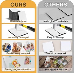 40 Pack Sublimation Magnet Blanks Set,Personalized Sublimation Refrigerator Magn