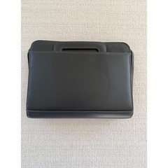 Franklin Covey Leather Planner Binder 7 Ring Retractable Handles Black 8 x 10