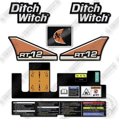 Fits Ditch Witch RT 12 Decal Kit Trencher -New Style- 7 YEAR OUTDOOR 3M VINYL!