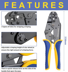Crimping Tool for Spark Plug Ignition Wire,8.5Mm Ratchet Wire Crimper Tool,Hs-20