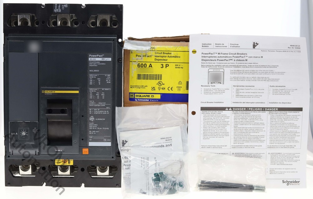 Surplus Schneider Electric MGL36600 Square D PowerPact Circuit Breaker 600A